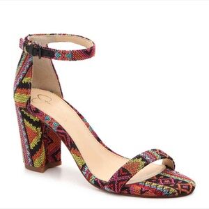 Jessica Simpson Monrae Heeled Pattern Sandal Size 7.5